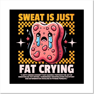 Funny Gym, Sweat  is Just Fat Crying Posters and Art